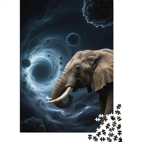 Puzzle 1000 Teile Elefantenwirbel Holzspielzeug Für Erwachsene & Kinder, Klassische Puzzles, Lernspiel, Wohnkultur, Geschenkideen 1000pcs (75x50cm) von WXLWHR