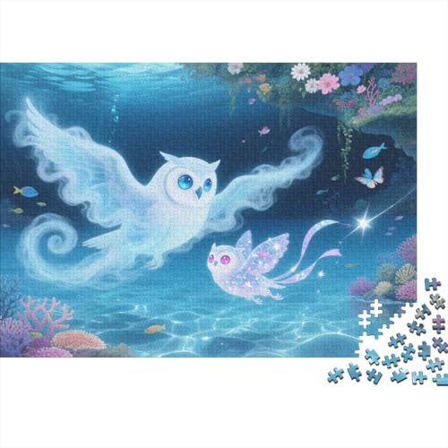 Puzzle 1000 Teile Eule in Unterwasserreich Holzspielzeug, Erwachsene & Kinder, Klassische Puzzles, Impossible Geschicklichkeitsspiel, Home Dekoration, Geschenkideen 1000pcs (75x50cm) von WXLWHR