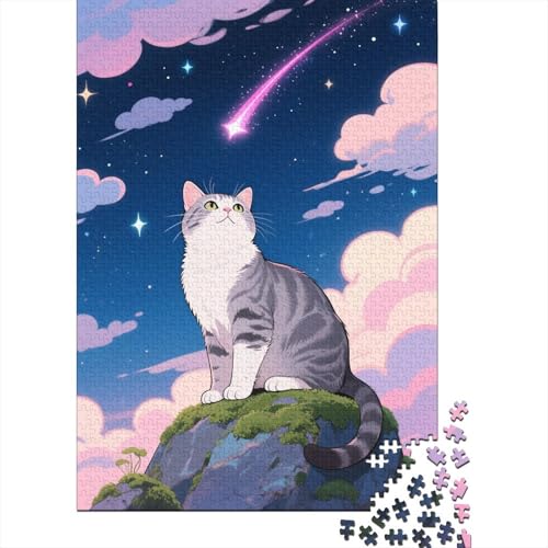 Puzzle 1000 Teile Europäisch Kurzhaar Meteor Holzspielzeug Für Erwachsene & Kinder, Klassische Puzzles, Herausforderung, Wohnkultur, Geschenkideen 1000pcs (75x50cm) von WXLWHR