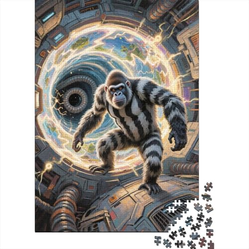 Puzzle 1000 Teile Orang-Utan Shuttle-Tunnel Holzspielzeug Für Erwachsene & Kinder, Klassische Puzzles, Lernspiel, Wohnkultur, Geschenk 1000pcs (75x50cm) von WXLWHR