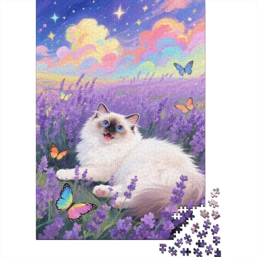 Puzzle 1000 Teile Perser im Lavendelfeld Holzspielzeug Für Erwachsene & Kinder, Klassische Puzzles, Lernspiel, Moderne Wohnkultur, Geschenkideen 1000pcs (75x50cm) von WXLWHR