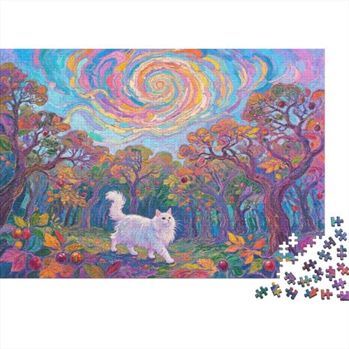 Puzzle 1000 Teile Perserkatze im Obstgarten Holzspielzeug, Erwachsene & Kinder, Klassische Puzzles, Herausforderungsspielzeug, Home Dekoration, Geschenkideen 1000pcs (75x50cm) von WXLWHR