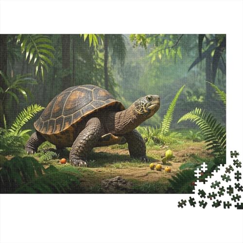 Puzzle 1000 Teile Schildkröte-Dschungel Holzspielzeug Für Erwachsene & Kinder, Klassische Puzzles, Herausforderung, Home Dekoration, Einzigartiges Geschenk 1000pcs (75x50cm) von WXLWHR