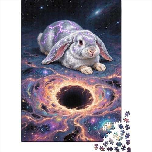 Puzzle 1000 Teile Schlappohrkaninchenloch Holzspielzeug Für Erwachsene & Kinder, Klassische Puzzles, Herausforderung, Moderne Wohnkultur, Einzigartiges Geschenk 1000pcs (75x50cm) von WXLWHR