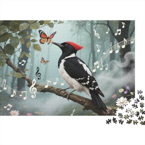 Puzzle 1000 Teile Specht-Noten Holzspielzeug Für Erwachsene & Kinder, Klassische Puzzles, Herausforderung, Home Dekoration, Geschenk 1000pcs (75x50cm) von WXLWHR