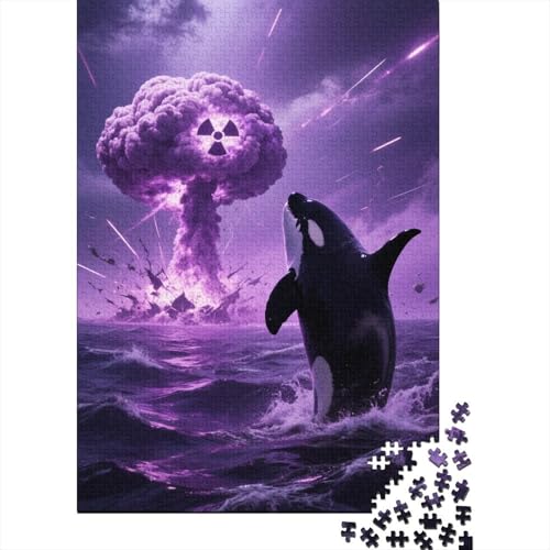 Puzzle 1000 Teile Walpilzwolke Holzspielzeug Für Erwachsene & Kinder, Klassische Puzzles, Lernspiel, Wohnkultur, Einzigartiges Geschenk 1000pcs (75x50cm) von WXLWHR