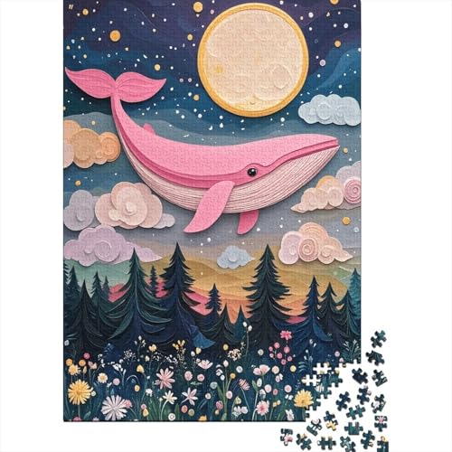Rosa Wal Waldblumen Puzzle 1000 Teile Holzspielzeug, Erwachsene & Kinder Ab 14 Jahren, Klassische Puzzles, Legespiel, Wohnkultur, Geschenkideen 1000pcs (75x50cm) von WXLWHR