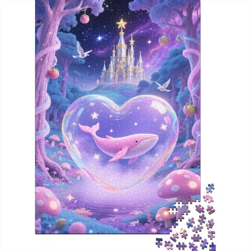 Rosa Wal Waldfestung Puzzle 1000 Teile Holzspielzeug, Jugendliche & Erwachsene, Klassische Puzzles, Lernspiel, Wohnkultur, Geschenkideen 1000pcs (75x50cm) von WXLWHR