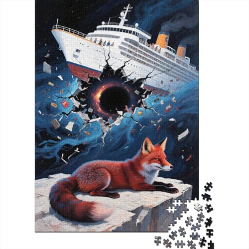 Rotfuchs Kreuzfahrtschiff Puzzle 1000 Teile Holzspielzeug, Jugendliche & Erwachsene, Klassische Puzzles, Lernspiel, Wohnkultur, Geschenk 1000pcs (75x50cm) von WXLWHR