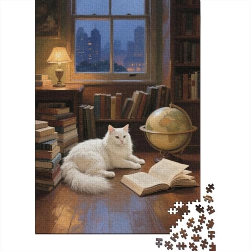 Türkisch Angora Arbeitszimmer Puzzle 1000 Teile Holzspielzeug, Jugendliche & Erwachsene, Klassische Puzzles, Lernspiel, Moderne Wohnkultur, Geschenk 1000pcs (75x50cm) von WXLWHR