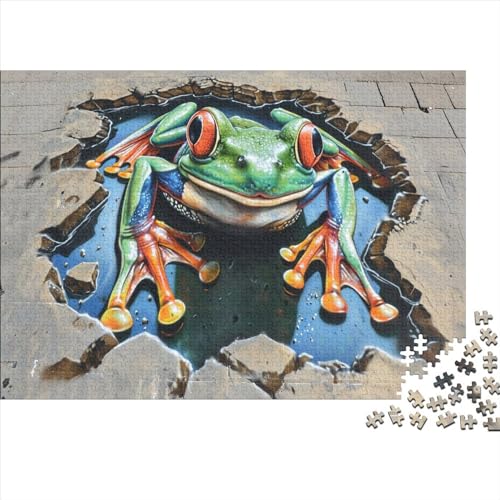 1000 Teile Frog_Lake Puzzle, kreative rechteckige Puzzles für Erwachsene und Kinder, große Puzzles für Familien-Lernspiel 1000 Teile (75 x 50 cm) von WXMMoney