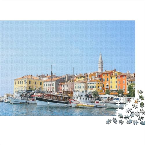 1000 Teile Puzzle Venedig Wasserstadt Puzzles für Erwachsene Holzbrettpuzzles Herausforderndes Spiel 1000 Teile (75 x 50 cm) von WXMMoney