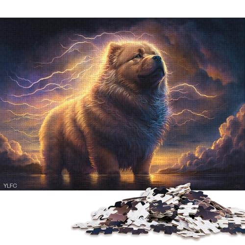 1000-teiliges Puzzle, Art Chow-Chow-Hunde-Puzzles für Holzpuzzles, Lernspiel für Erwachsene, 1000 Stück (75 x 50 cm) von WXMMoney