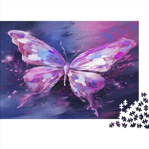 1000-teiliges Puzzle, Schmetterlings-Flugpuzzle für Erwachsene, Holzpuzzle, Lernspiel für Erwachsene, Kind, 1000 Teile (75 x 50 cm) von WXMMoney