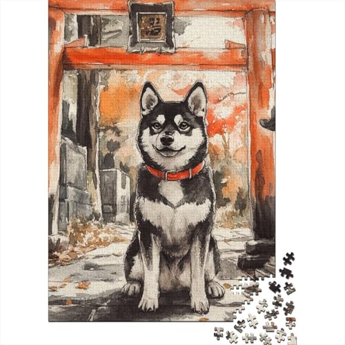 1000-teiliges Puzzle, Shiba Inu-Puzzle für Kinder, Holzspiele, Puzzle-Herausforderung, Spielzeug, Weihnachts- und Geburtstagsgeschenk, 1000 Teile (75 x 50 cm) von WXMMoney
