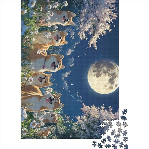 1000-teiliges Puzzle, Shiba Inu-Puzzle für Kinder, Holzspiele, Puzzle-Herausforderung, Spielzeug, Weihnachts- und Geburtstagsgeschenk, 1000 Teile (75 x 50 cm) von WXMMoney