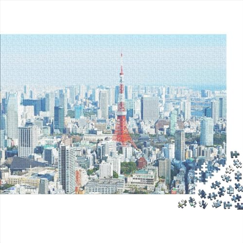 1000-teiliges Puzzle, Tokio, Japan, Puzzle, Holzpuzzle, Montagespielzeug, interaktives Familienspiel, 1000 Teile (75 x 50 cm) von WXMMoney