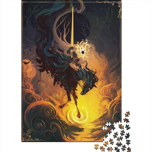 1000-teiliges Puzzle „The_Eclipse_Knight“, Puzzles für Kinder, Holzspiele, Puzzle-Herausforderung, Spielzeug, Weihnachts- und Geburtstagsgeschenk, 1000 Teile (75 x 50 cm) von WXMMoney