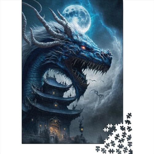 1000-teiliges Puzzle Dragon21 Puzzles für Kinder, Holzspiele, Puzzle-Herausforderung, Spielzeug, Weihnachts- und Geburtstagsgeschenk, 1000 Teile (75 x 50 cm) von WXMMoney