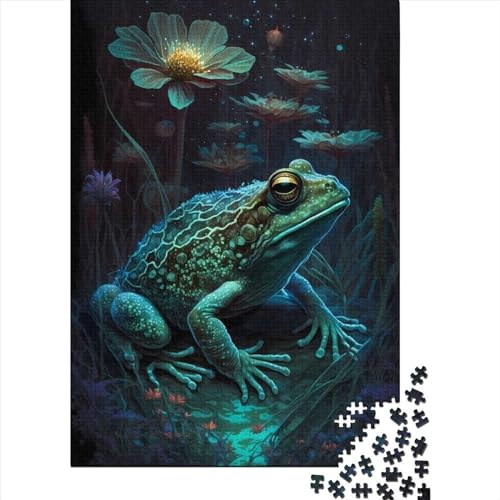 1000-teiliges Puzzle für Froschzauberei, Holzpuzzle, Lernspielzeug, Familienspiele, Weihnachts- und Geburtstagsgeschenk, 1000 Teile (75 x 50 cm) von WXMMoney
