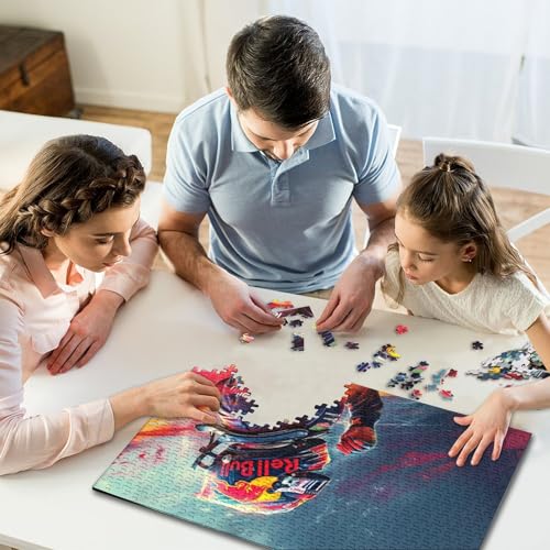 1000-teiliges Puzzle für Kinder, Racer-Quadrat-Puzzles für Kinder und Holzpuzzles, Lernspiel, 1000 Teile (75 x 50 cm) von WXMMoney
