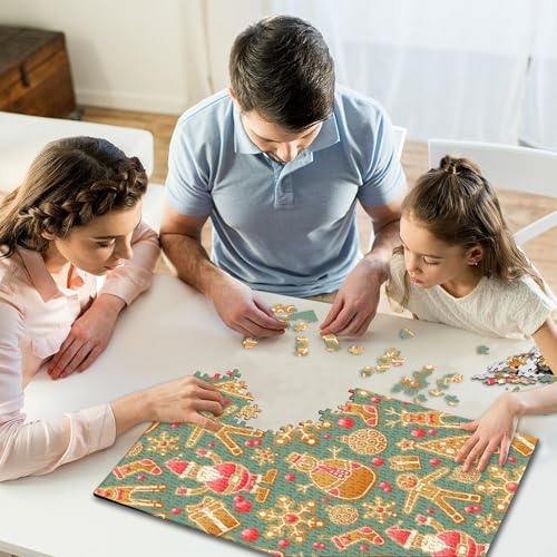 1000-teiliges Puzzle für Kinder, Weihnachtsbilder, quadratische Puzzles für Kinder und Holzpuzzles, Lernspiel, 1000 Teile (75 x 50 cm) von WXMMoney