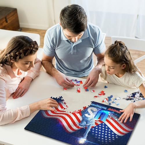 1000-teiliges Puzzle für Kinder und Kunst, amerikanische Bilderpuzzles für Kinder und Holzpuzzles, Lernspiele für Kinder und 1000 Teile (75 x 50 cm) von WXMMoney