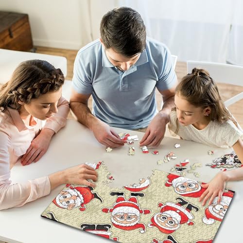 1000-teiliges Puzzle für Kinder und Weihnachtsbilder, quadratisches Puzzle für Kinder, Holzpuzzle, Lernspiel für Erwachsene, 1000 Teile (75 x 50 cm) von WXMMoney