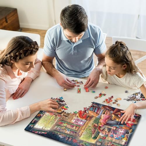 1000-teiliges Puzzle für Kinder. Frohe Weihnachten. Quadratische Puzzles für Kinder und Holzpuzzles. Lernspiel 1000 Teile (75 x 50 cm). von WXMMoney