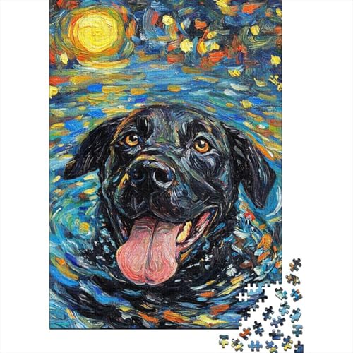 1000-teiliges Puzzle für den Labrador Retriever, Holzpuzzle, Lernspielzeug, Familienspiele, Weihnachts- und Geburtstagsgeschenk (75 x 50 cm) von WXMMoney