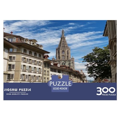 300 Teile Puzzle für Erwachsene, Schweizer Schönheitspuzzle, kreatives rechteckiges Holzpuzzle, Geschenk für Freunde und Familie, 300 Teile (40 x 28 cm) von WXMMoney