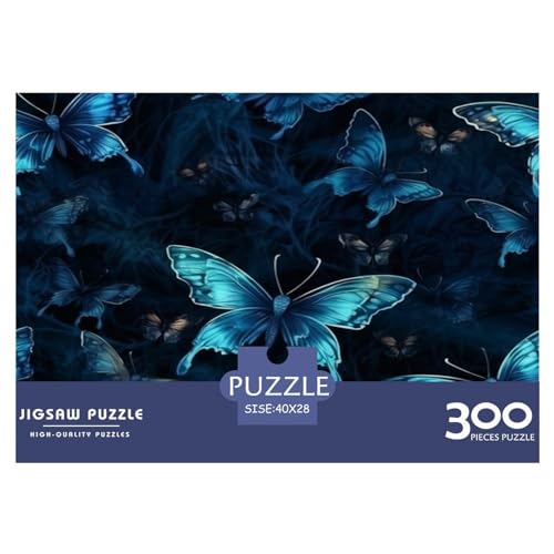 300-teiliges Puzzle für Erwachsene, Schmetterlings-Fliegen-Puzzle-Sets für die Familie, Holzpuzzle, Gehirn-Herausforderungspuzzle, 300 Teile (40 x 28 cm) von WXMMoney