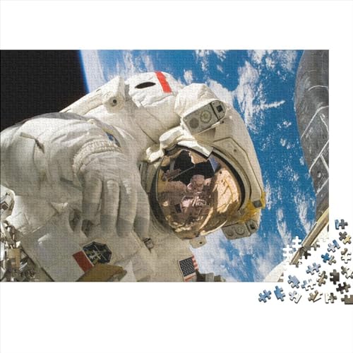 500-teiliges Puzzle für Erwachsene, Astronauten-Puzzlesets für die Familie, Holzpuzzle, Gehirn-Herausforderungspuzzle, 500 Teile (52 x 38 cm) von WXMMoney