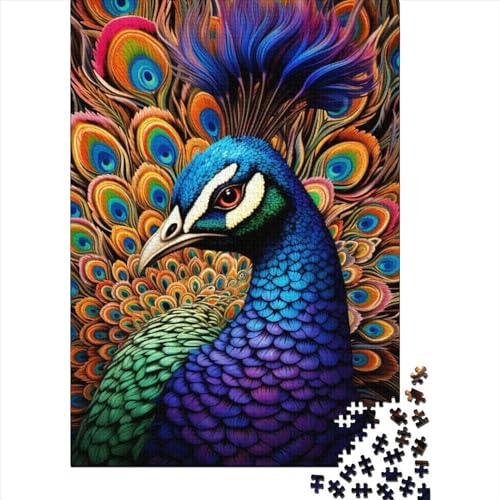 Art Animal Peacock Puzzle 300 Teile,Puzzle Für Erwachsene, Impossible Puzzle,Puzzle 300 Puzzle Home Dekoration Puzzle,Erwachsenenpuzzle Puzzel 300pcs (40x28cm) von WXMMoney