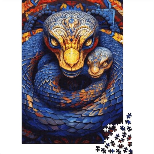 Art Animal Snake Puzzlespiel 300 Teile Puzzle Für Erwachsene Und Kinder Ab 14 Jahren, Puzzle-Motiv Erwachsenen Puzzlespiel Puzzel 300pcs (40x28cm) von WXMMoney