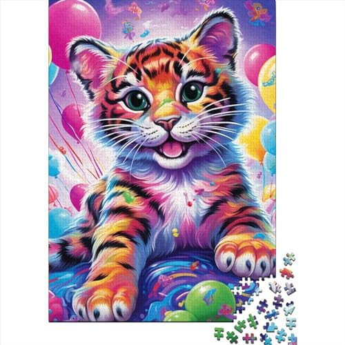 Art Animal Tiger Puzzlespiel 500 Teile, Puzzle Erwachsene 500 Teile, Impossible Puzzle Geschicklichkeitsspiel Für Die Ganze Familie, Puzzle Erwachsene 500 Teile Puzzel 500pcs (52x38cm) von WXMMoney