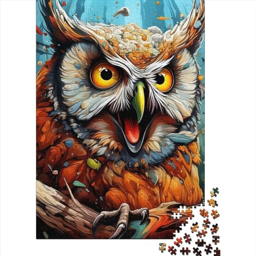 Art Owl Animals Puzzle 1000 Teile Puzzle Für Erwachsene Und Kinder Ab 14 Jahren,Puzzlespiel Erwachsenen Puzzlespiel Puzzel 1000pcs (75x50cm) von WXMMoney