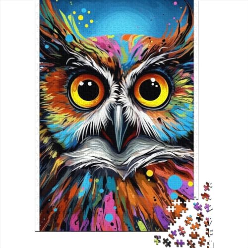 Art Owl Animals Puzzle 300 Teile Erwachsener Kniffel Spaß Für Die Ganze Familie - Abwechslungsreiche 300 Puzzleteilige Motive Puzzlespiel Erwachsene, Puzzel 300pcs (40x28cm) von WXMMoney