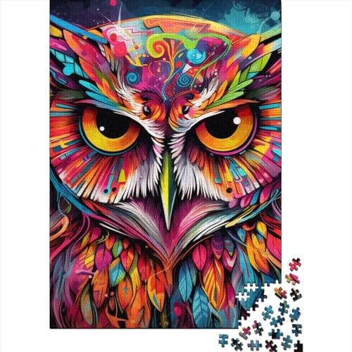 Art Owl Animals Puzzles1000 Teile, Puzzle Für Erwachsene, Geschicklichkeitsspiel Für Die Ganze Familie, Klassische Puzzle,Geburtstagsgeschenk Erwachsenen Puzzlespiel Puzzel 1000pcs (75x50cm) von WXMMoney