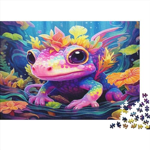 Axolotl_Style Puzzle für Erwachsene, 1000 Teile, Puzzles für Teenager, Kinder, kreative Puzzles, Familie, herausfordernde Spiele, Spielzeug, Geschenke, 1000 Teile (75 x 50 cm) von WXMMoney