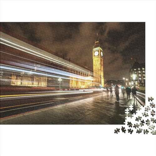 Britisches Stadtbild-Puzzle, 1000 Teile, für Erwachsene, Puzzle für Erwachsene, 1000 Teile, Lernspiele, 1000 Teile (75 x 50 cm) von WXMMoney