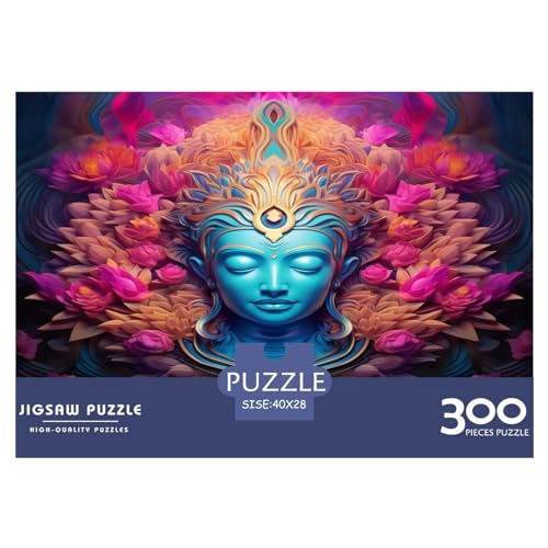 Buddha-Statue, 300-teiliges Puzzle für Erwachsene, Puzzles, Geschenke für Teenager, Holzpuzzles, Entspannungspuzzlespiele, Denksport-Puzzle, 300 Teile (40 x 28 cm) von WXMMoney