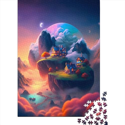 Castle_above_clouds Puzzle 1000 Teile,Puzzle Für Erwachsene, Impossible Puzzle, Geschicklichkeitsspiel Für Die Ganze Familie,Puzzle Farbenfrohes,Puzzle-Geschenk,Raumdekoration Puzzel 1000pcs (75x50cm) von WXMMoney