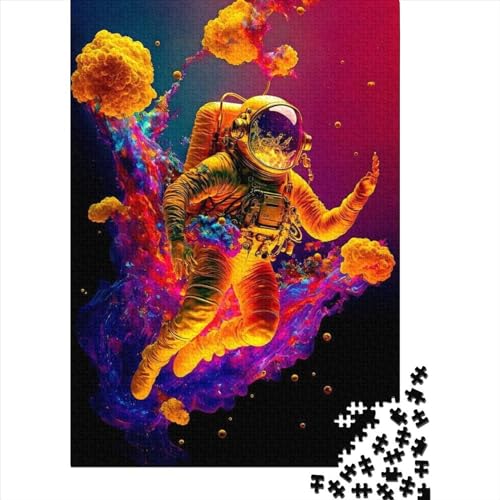 Colorful Astronaut68 Puzzle 500 Teile,Puzzlespiel Für Erwachsene,Impossible Puzzle,Puzzle Geschicklichkeitsspiel Für Die Ganze Familie, Geschenke Für Männer/Frauen Erwachsenen Puzzel 500pcs (52x38cm) von WXMMoney