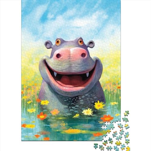 Cute Hippopotamus 1000 Stück Puzzle Für Erwachsene 1000 Stück Puzzle Für Erwachsene-Crazy Candy-1000 Stück Puzzle Große Puzzles Kinder Lernspiel Spielzeug Geschenk Für Die Wanddekoration Puzzel 1000pc von WXMMoney