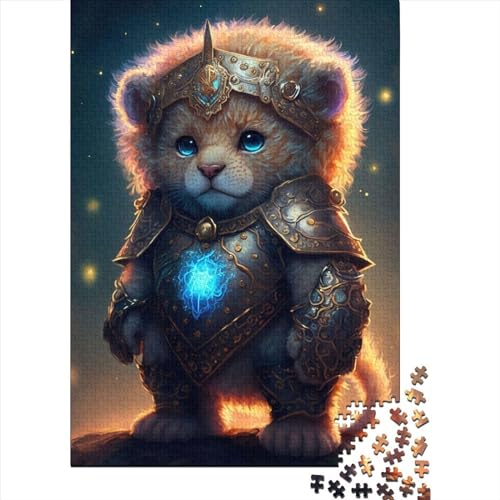 Cute Lion Warrior Puzzle 1000 Teile,Puzzlespiel Für Erwachsene,Impossible Puzzle,Puzzle Geschicklichkeitsspiel Für Die Ganze Familie, Geschenke Für Männer/Frauen Erwachsenen Puzzel 1000pcs (75x50cm) von WXMMoney