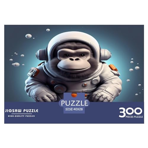 DJ Gorilla-Puzzles für Erwachsene, 300-teiliges Puzzle für Erwachsene, lustiges Dekomprimierungsspiel aus Holz, 300 Teile (40 x 28 cm) von WXMMoney