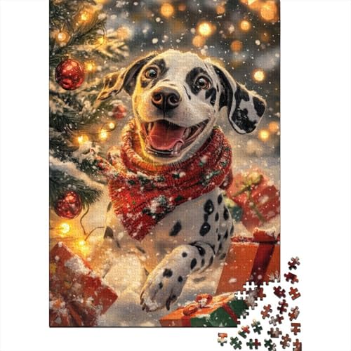Dalmatiner-Puzzle für Kinder, 1000 Teile, Holzpuzzle, Geburtstags, gemeinsame Familienspiele, 1000 Teile (75 x 50 cm) von WXMMoney