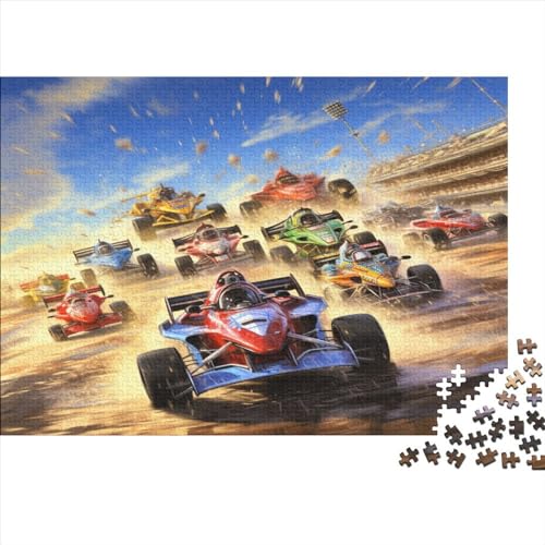 F1-Rennpuzzle für Erwachsene, 1000-teiliges Puzzle für Erwachsene, Holzpuzzle, lustiges Dekomprimierungsspiel, 1000 Teile (75 x 50 cm) von WXMMoney