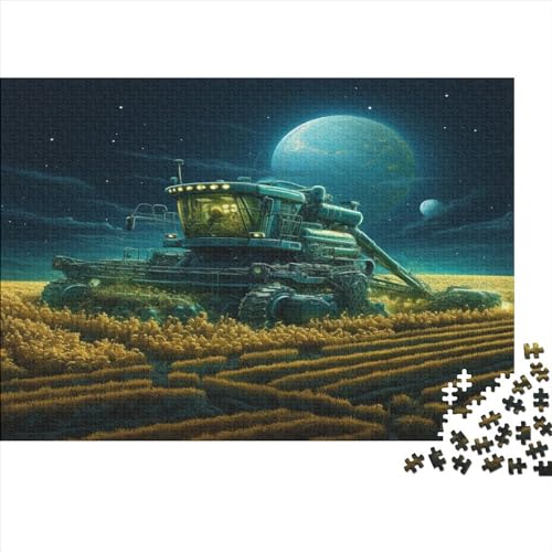 Großer Traktor, 1000-teiliges Puzzle für Erwachsene, kreatives rechteckiges Puzzle, Holzpuzzle, Puzzle-Geschenk für Freunde und Familie, 1000 Teile (75 x 50 cm) von WXMMoney